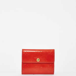 Louis Vuitton Rouge Grenadine Monogram Vernis Ludlow Card Case Wallet | Luna Bags