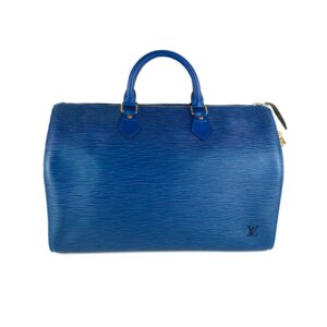 Louis Vuitton Speedy 35 Epi Toledo Blue Handbag | Luna Bags
