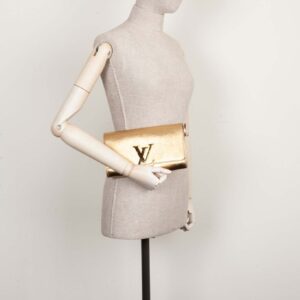 LOUIS VUITTON Louise Clutch Gold | Luna Bags