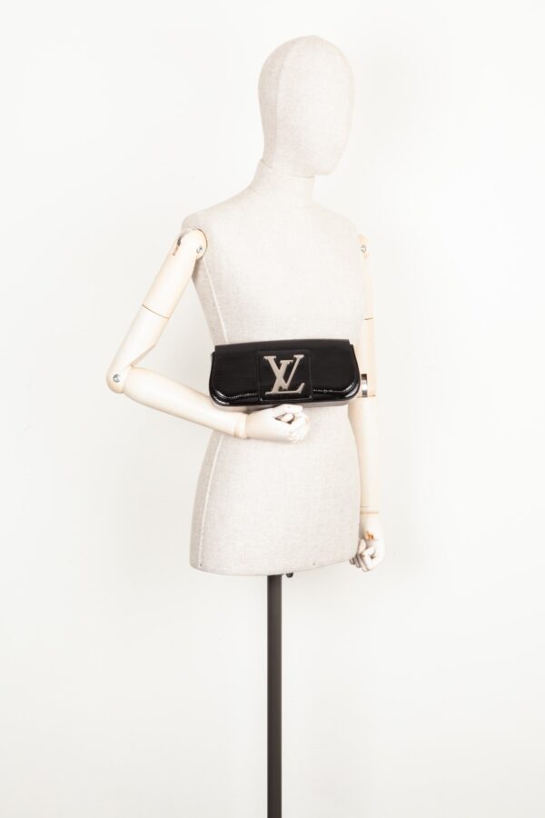 LOUIS VUITTON Sobe Clutch Patent Epi Black | Luna Bags