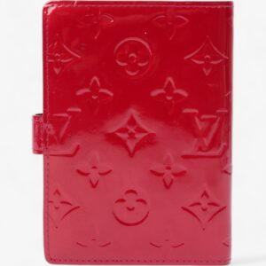 Louis Vuitton Agenda Cover Red Monogram Vernis Leather PM | Luna Bags