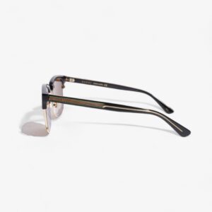 Gucci Rectangular Framed Sunglasses Black / Gold Acetate 145mm | Luna Bags