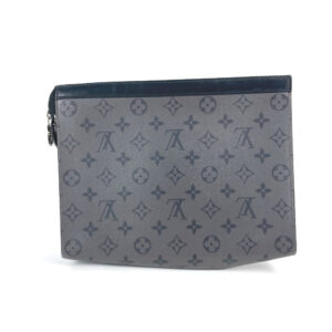 LOUIS VUITTON Clutch bag M69535 Monogram Eclipse Canvas gray Monogram Eclipse Reverse Pochette Voyage | Luna Bags