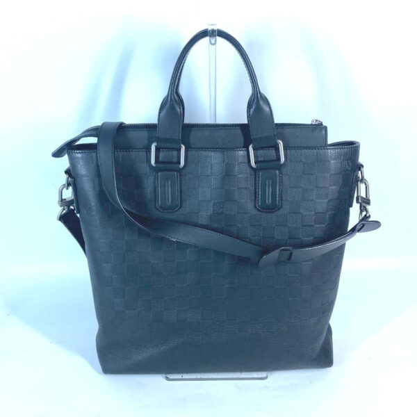 LOUIS VUITTON Business bag  N41561 Damier Anfini Leather black Damier Anfini Daily Tote | Luna Bags