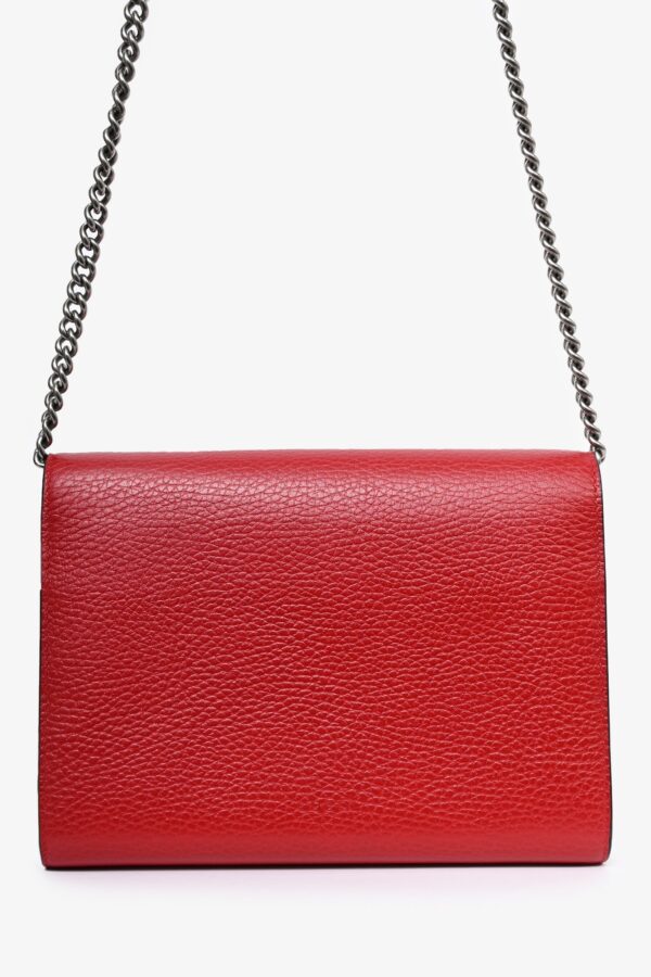 Gucci Red Grained Leather Dionysus Wallet on Chain | Luna Bags
