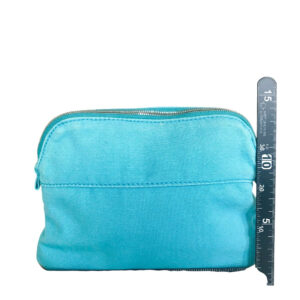 HERMES Pouch cotton turquoise blue Bored Porch PM | Luna Bags