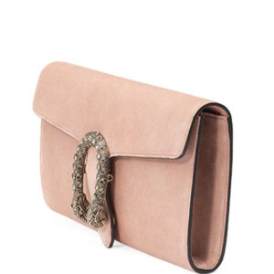 Gucci Dionysus Suede Clutch Bag in Pink | Luna Bags