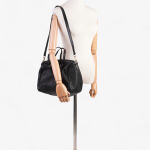 Gucci Boston Bag Microguccissima Black Leather | Luna Bags