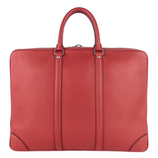 LOUIS VUITTON Porte-Documents Voyage PM Taurillon Leather Briefcase Bag | Luna Bags