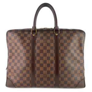 LOUIS VUITTON Porte-Documents Voyage GM Damier Ebene Canvas Briefcase Bag | Luna Bags