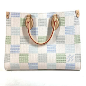LOUIS VUITTON Handbag N40518 Damier canvas white Pastel Damier On the Go MM | Luna Bags