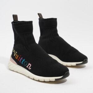 Louis Vuitton Logo Sock Runner Black / Multicolour Cotton EU 38.5 UK 5.5 | Luna Bags