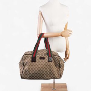 Gucci GG Carryall Duffle Bag GG Supreme / Brown Canvas | Luna Bags