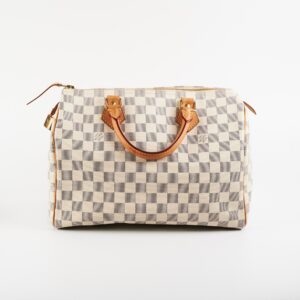 Louis Vuitton Speedy 30 Bandoliere Damier Azur | Luna Bags