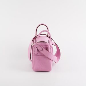 Hold Hermes Mini Lindy Clemece Mauve Sylvestre Stamp U (2022) | Luna Bags