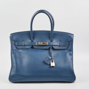 Hermes Birkin 35 Swift (Blue) - M Square | Luna Bags