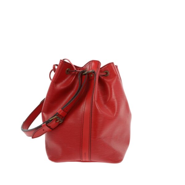 LOUIS VUITTON Noe Shoulder Bag in Red Leather | Luna Bags