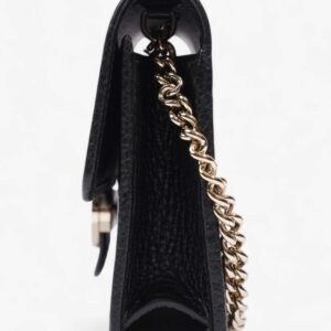 Gucci Dollar Interlocking G Chain Wallet Black Calfskin Leather | Luna Bags