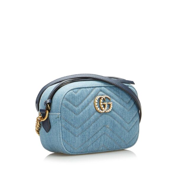 Gucci Pearly GG Marmont Matelasse Crossbody Bag | Luna Bags