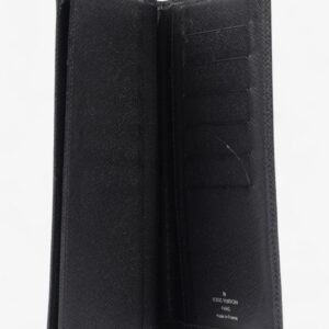 Louis Vuitton Porte Cartes Wallet Black Taiga Leather | Luna Bags