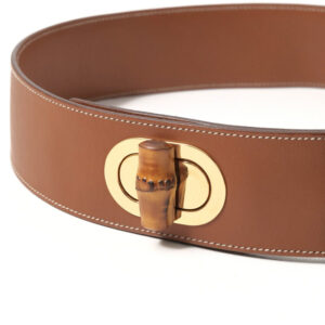 GUCCI belt 037 098 0309 Genuine Leather Brown gold 70・28 | Luna Bags