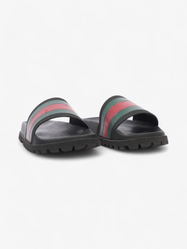 Gucci Pursuit Trek Slides Black / Green / Red Rubber EU 41 UK 7 | Luna Bags