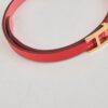 Hermes Leather Behapi Bracelet Red | Luna Bags - Image 4