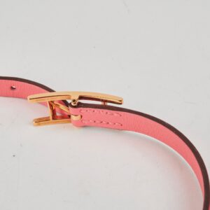 Hermes Leather Behapi Bracelet Red | Luna Bags