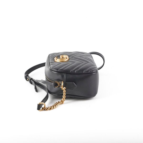 Gucci Small Marmont Camera Bag Black | Luna Bags