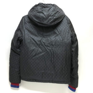 GUCCI Down jacket 452434 Nylon, Down black GG nylon emblem mens 44 Used | Luna Bags