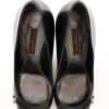 LOUIS VUITTON pumps leather black Round toe Monogram flower Women 34 Used | Luna Bags - Image 5