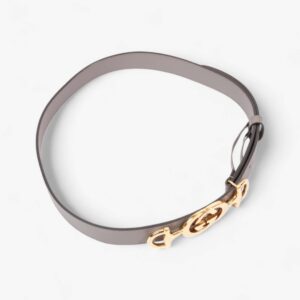 Gucci Horsebit Belt Grey / Gold Leather 85cm / 34" | Luna Bags
