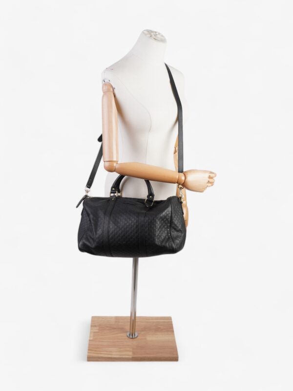 Gucci Boston Bag Black Guccissima Embossed Leather | Luna Bags