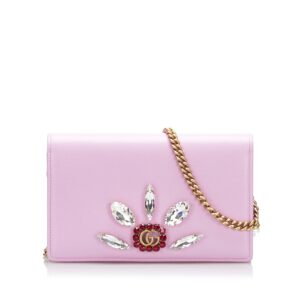 Gucci GG Marmont Crystal Wallet on Chain Crossbody Bag | Luna Bags