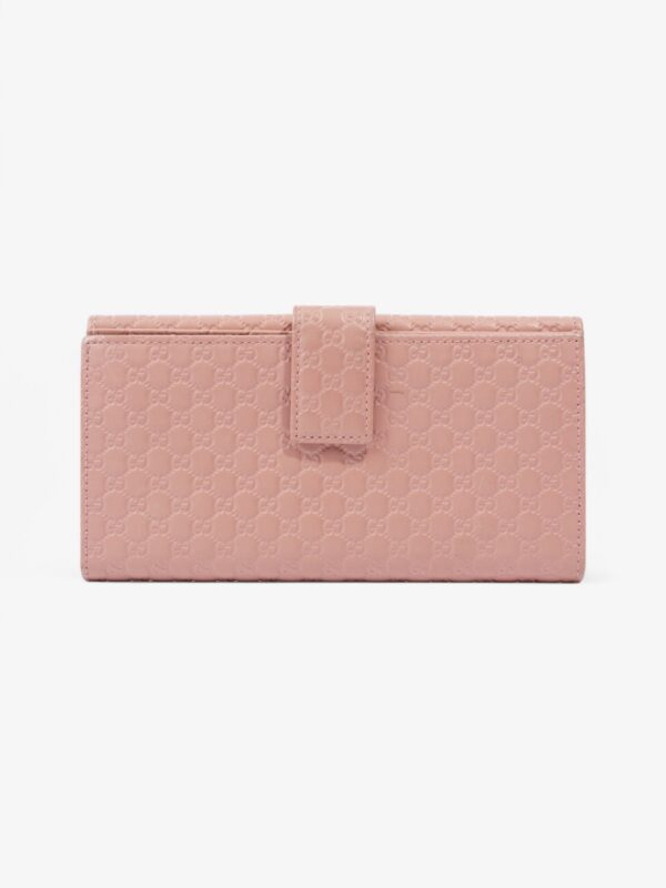 Gucci Microguccissima Continental Wallet Pink Guccissima Embossed Leather | Luna Bags