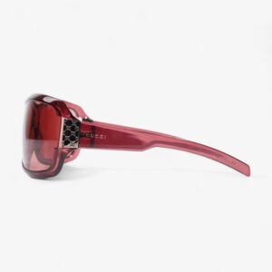 Gucci Large Frame Sunglasses Burgundy Acetate 120mm | Luna Bags