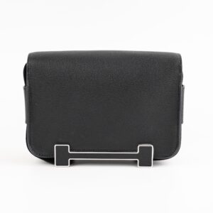 Hermes Geta Chevre Mysore Noir - B Stamp | Luna Bags