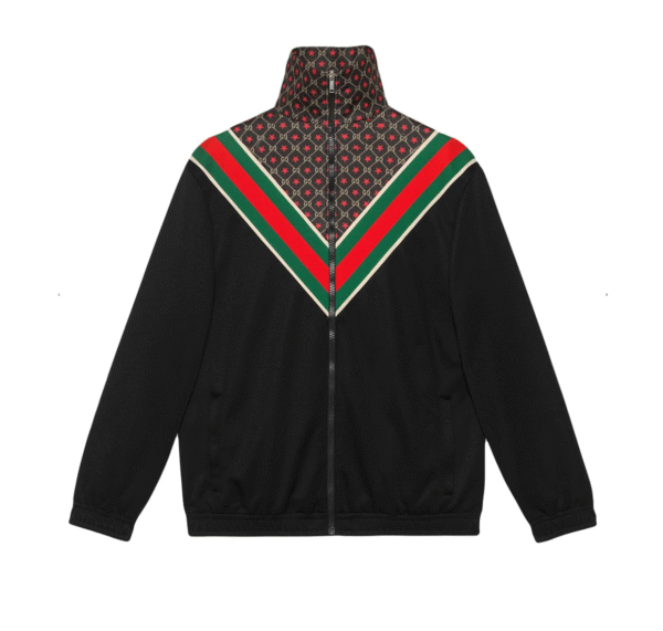 Gucci GG Star Print Track Jacket in Black | Luna Bags