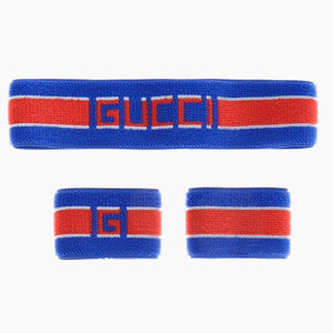 Gucci Queen Heron Headband and Wristband Set in Blue | Luna Bags