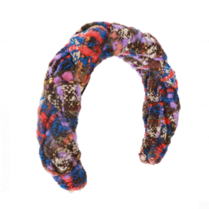 Gucci Armonia Tweed Braided Headband in Purple Multicolor | Luna Bags