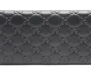 Gucci GG Guccissima Long Leather Wallet in Black | Luna Bags