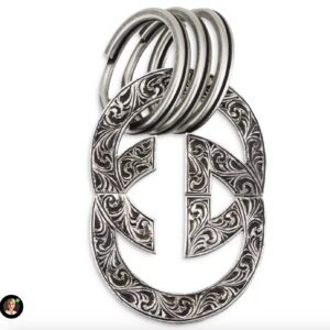 Gucci Engraved Interlocking GG Key Chain | Luna Bags
