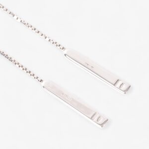 Gucci 18ct Lariat Earrings Silver White Gold | Luna Bags