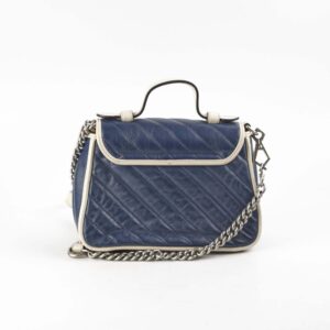 Gucci Marmont Top Handle Navy | Luna Bags