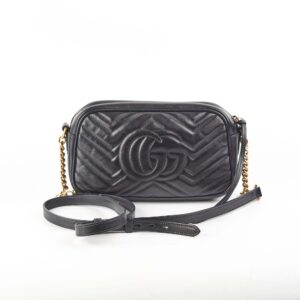 Gucci Marmont Camera Small Black Bag | Luna Bags