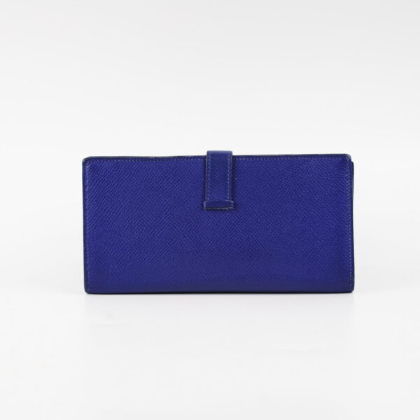 Hermes Blue Bearn Long Wallet | Luna Bags