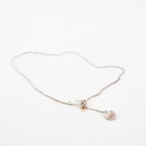 Hermes Ex-Libris Silver Necklace | Luna Bags