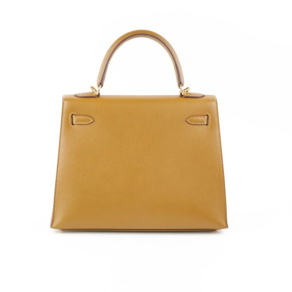 Hermes Kelly 25 Sellier Madame U8 Bronze Dore - Stamp Z | Luna Bags