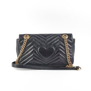 Gucci Marmont Small Black Shoulder Bag | Luna Bags