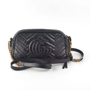 Gucci Marmont Small Camera Crossbody Black | Luna Bags